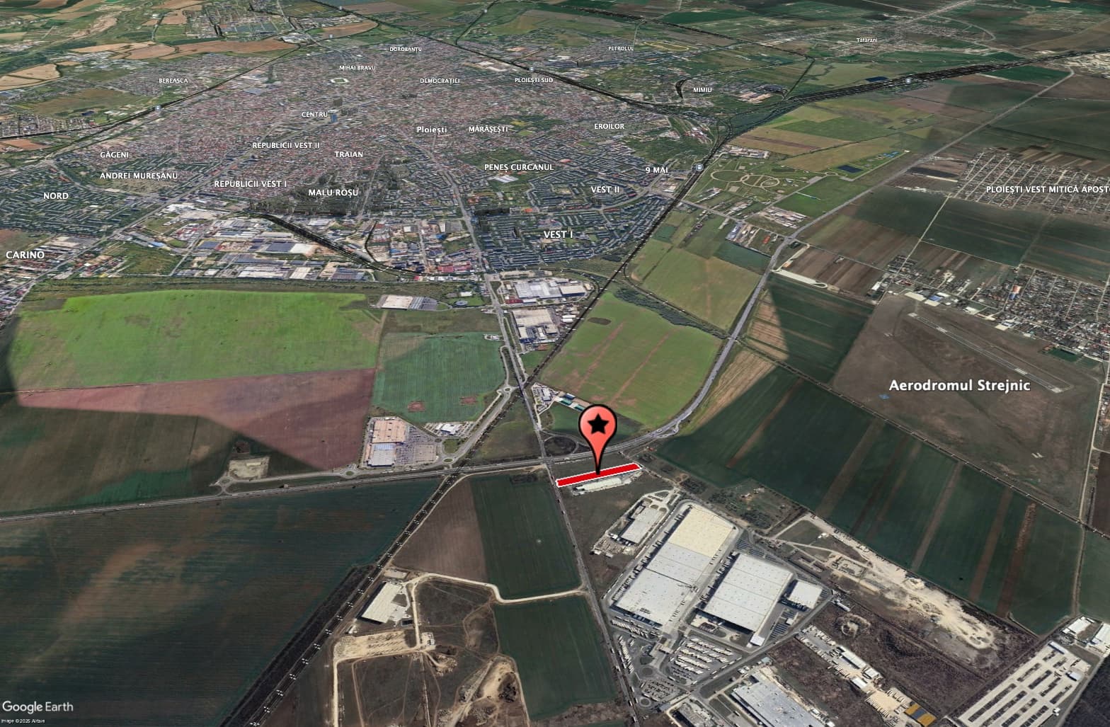 Teren intravilan, vedere laterală